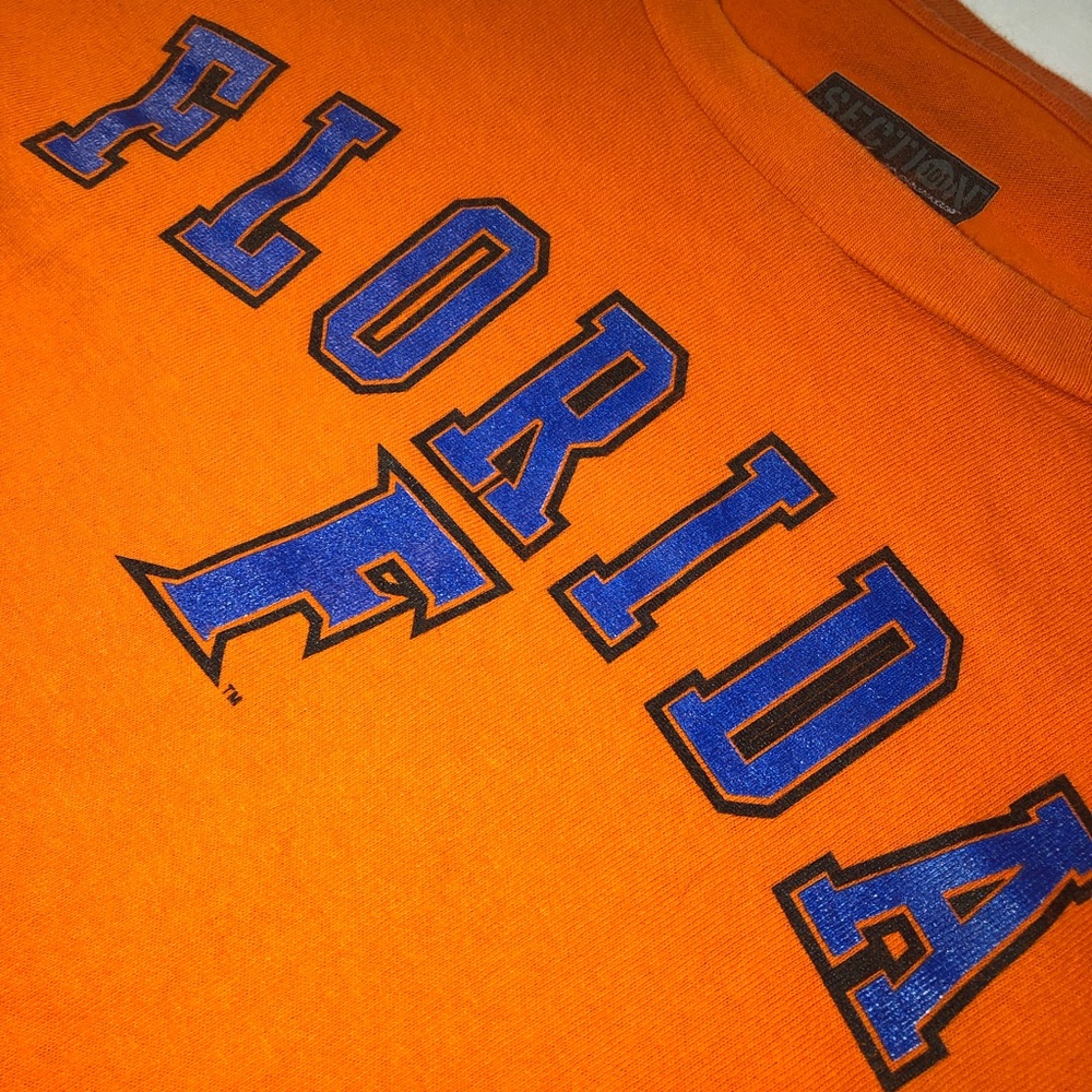 Men’s Majestic Florida Gators Logo Graphic Long Sleeve Shirt Size Medium Orange - Picture 3 of 5